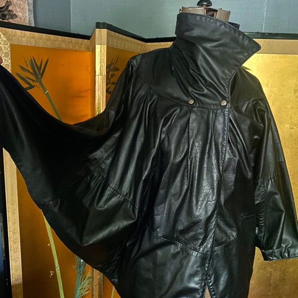 Vintage 1980s Leather Jacket One Size - Picture 7 of 8